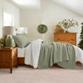 thumbnail image 2 of EVERGRACE Cotton Coverlet Set Full Queen Size 3 Pieces, Lightweight Soft Ribbed Matelassé Bedspread Quilt Set, Oversized Quilted Bedding Set with 2 Pillow Shams for All Seasons, Light Sage Green, 2 of 8