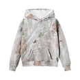 thumbnail image 2 of Camo Hoodies for Kids Boys Girls Cute Sweatshirt Maple Leaf Print Oversized Fleece Sweatshirts Classic Pullover with Pocket 14-Gray 160, 2 of 4