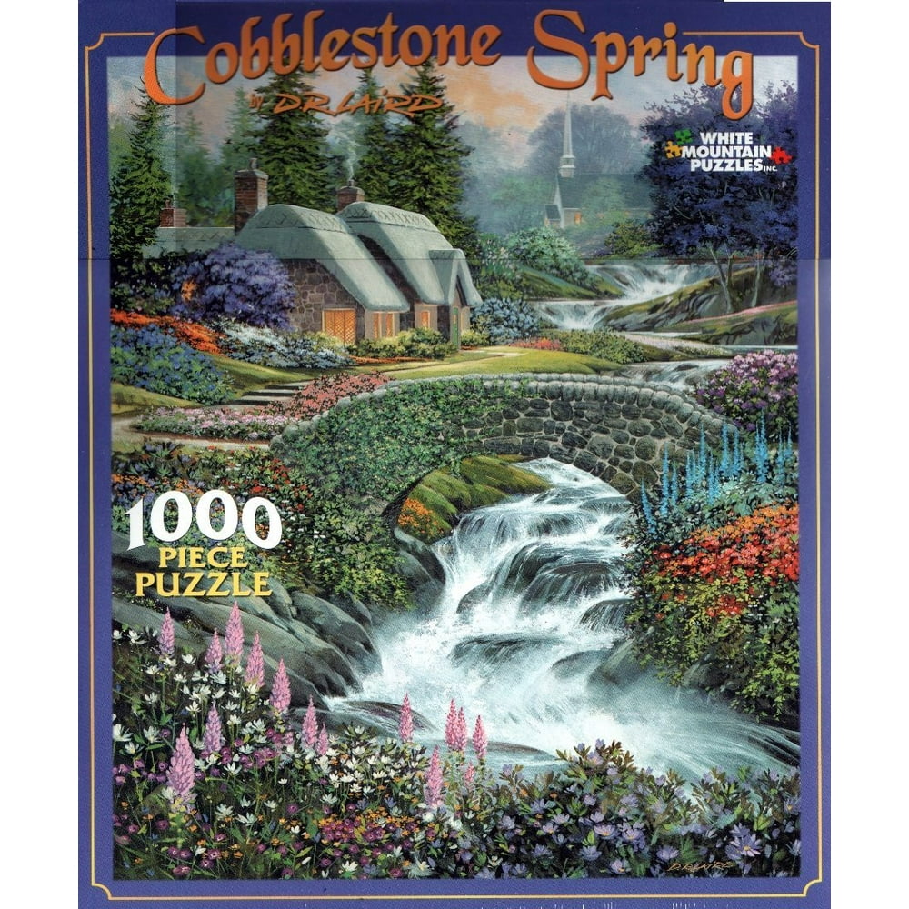 White Mountain Puzzles D.R. Laird Cobblestone Spring Puzzle, 1000 Piece
