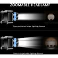 thumbnail image 3 of LED Headlamp, Zoomable Light Sensor USB Rechargeable Head Torch, Powerful Waterproof Head Torches for Camping, Cycling, Climbing, Hunting, Fishing, Running（Batteries Not Included）, 3 of 5