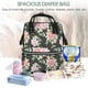 thumbnail image 5 of Fotbe Rose Flowers Mochila Maternidad - Lona de Sarga Impermeable, Mochila de Pañales de Gran Capacidad con Múltiples Bolsillos y Correas Ajustables, 5 of 6
