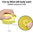 thumbnail image 2 of LQQBOX Pet Grooming Bath Massage Brush Soft Silicone Bristle for Long Short Haired Dogs Cats Shower, 2 of 7