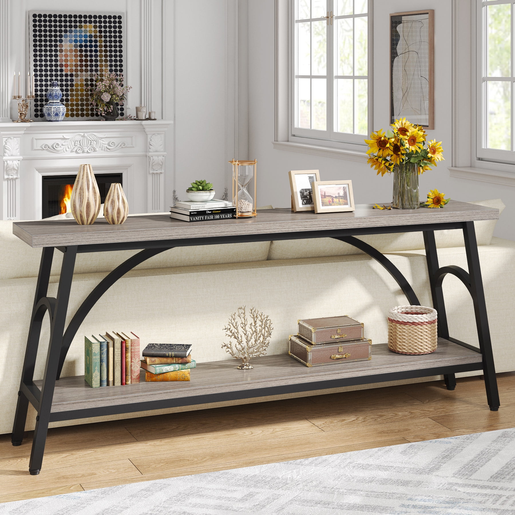 Tribesigns 70.8”Sofa Tables, Extra Long Console Tables for Entryway, 2