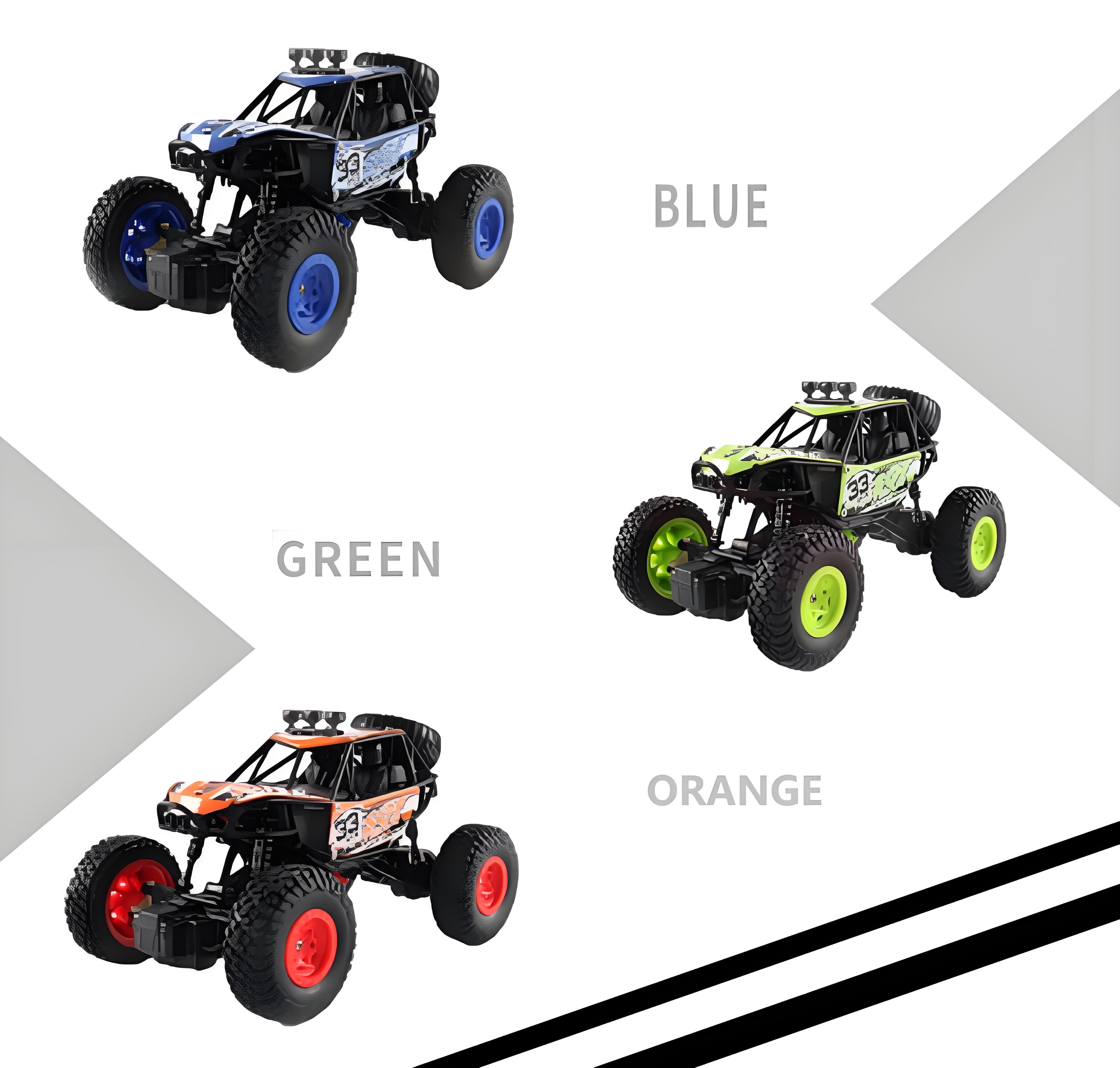4WD RC Car for Kids, 2.4GHz High Speed Off-Road Buggy Truck, Remote Control Stunt Car Toy for Boys Girls Perfect Birthday Gifts
