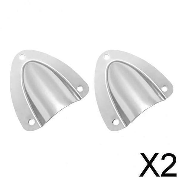 2x2 Juegos De Cubierta De Ventilación De Cable De Alambre De Concha De Enana De Acero Inoxidable De Grado Plateado 2 piezas