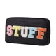thumbnail image 5 of Bolsa de cosméticos para mujer, parches con letras, artículos de tocador, estuche de maquillaje de viaje, organizador (negro) Sywqhk Para Estrenar, 5 of 5