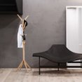 thumbnail image 5 of Coat Rack, Oxkers Coat Rack Stand Wood, Super Easy Assembly NO Tools Required, Free Standing Coat Rack with 4 Tiers, 8 Hooks, Solid Feet, Coat Hanger Stand for Home Office Hall Entryway, 5 of 16