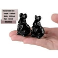 thumbnail image 5 of Ksopiavobs Black Obsidian Bunny Decor Crystals Rabbit Statue Pocket Polished Natural Gemstone Crystals Tiny Figurines for Office Room Desk Decoration Easter Ornament 1.5’’ Gifts Mom Grandma 1PC, 5 of 6