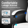 thumbnail image 5 of Gaming Chair,Fabric Computer Chair with Pocket Spring Cushion,400 lb Load Capacity,Ergonomic Office Chair with Footrest,Height Adjustable Video Gamer Chair with Lumbar Support (Black), 5 of 5
