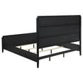 thumbnail image 2 of Pemberly Row Transitional Asian Hardwood Queen Panel Bed in Black, 2 of 7