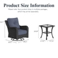 thumbnail image 5 of LayinSun 6 Piece Wicker Outdoor Furniture Set with 6-inch Comfy Cushions, High Back Patio Furniture Set with Swivel Rocking Chairs and Side Table, 5 of 9