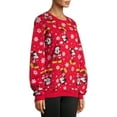 thumbnail image 4 of Mickey Mouse Juniors Printed Snowflake Holiday Sweatshirt, 4 of 6