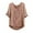 Beige, variant on RYRJJ Summer Tops for Women Short Sleeve V Neck Cotton Linen Tunic Loose T Shirts Plus Size Casual Dressy Blouse(Brown,XXL)