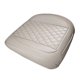 thumbnail image 1 of Funda de asiento de coche de cuero sintético PU, almohadilla antideslizante y borde envolvente completo. Frente gris, 1 of 9