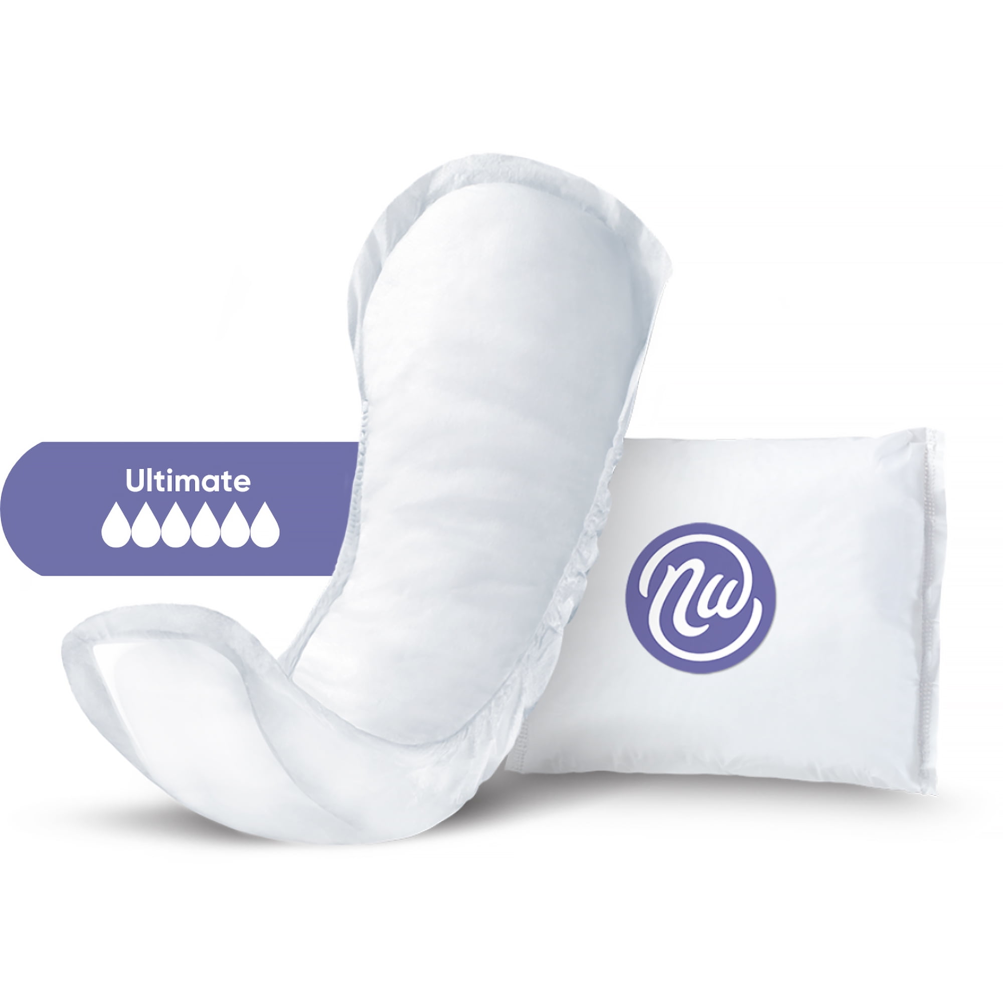 Nexwear Incontinence Pads, Dermatologist Tested, Ultimate Absorbency 15.75 in, 30 Count, 3 Packs, 90 Total