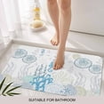 thumbnail image 6 of Coastal Blue Doormat Outdoor Entrance 18"x30", Ocean Coral Starfish Jellyfish Seahorse Absorb Moisture Dirt Door Mats, Non-Slip Rubber Backing Floor Mats Indoor, Low-Profile Front Door Rugs, 6 of 9