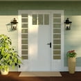 thumbnail image 6 of Derby 10-in W 3 Light Dusk to Dawn Matte Black Outdoor Wall Lantern Clear Glass Shade, LED Compatible, 6 of 13