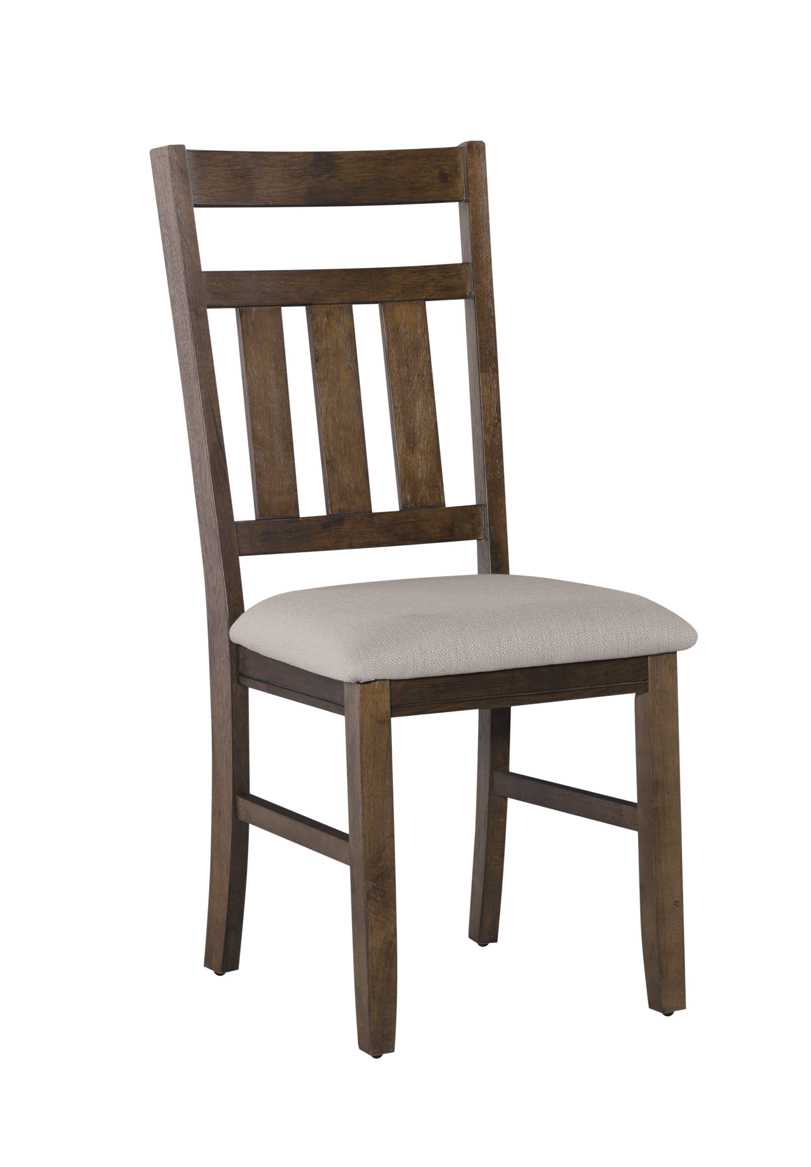 Turino Farmhouse 7-Piece Dining Set, Rustic Umber Base with Tan Fabric