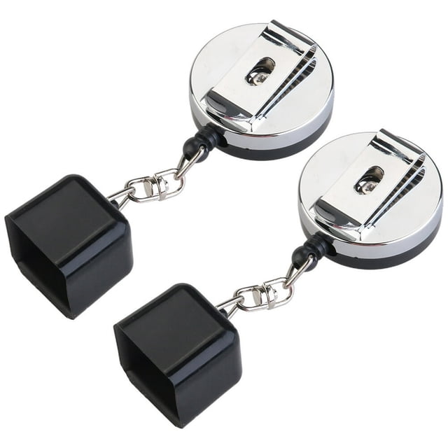 HLONK 2Pcs Retractable Snooker Clips Billiards Pool Cue Chalk Holder Black Number Eight Chalk Tip Holder for Snooker Billiard Accessories (Assorted Color)