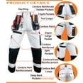 thumbnail image 4 of Notus Men's Work Safety Pants Cordura Knee Reinforced Casual Tactical Trousers Utility Tools Holster Pockets S1 White 36-32, 4 of 6