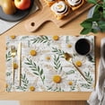 thumbnail image 2 of Spring Daisy Placemats Set of 6 Farmhouse Country Flower Leaf Plant Wood Grain Place Mats Indoor Wipeable Table Mats Washable Dining Table Placemats for Kitchen Holiday Party Home Decor 13x19 Inch, 2 of 9