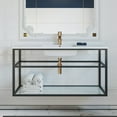 thumbnail image 5 of Swiss Madison Pierre 48 Black Metal Frame Bathroom Sink, 5 of 13