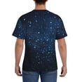 thumbnail image 3 of Vsdgher Blue Glitter Retro Print Men's Dry Fit Mesh Athletic Shirts Moisture Wicking Tennis T-Shirt Tops, 3 of 9