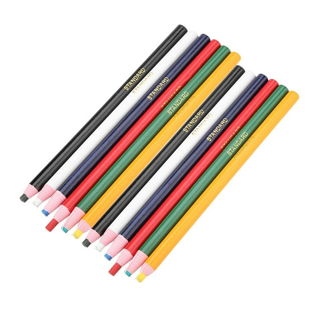 12 Unids/Paquete de Tela de Colores Mezclados, Rotuladores de Costura, Sastre, Modista, Accesorios de Marcar Artesanal, No Tóxico, Línea Clara, Superficie de Madera, Usos