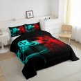 thumbnail image 3 of jejeloiu Gaming Gamer Full Size Comforter Sets,Modern Video Game Bedding Comforter Set,Red Cyan Gamepad Bedding Sets For Boys,Breathable Home Decor Reversible,3pcs, 3 of 8