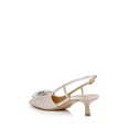 thumbnail image 3 of Jewel Badgley Mischka Krystia Slingback Kitten Heels with Pearled Bow, 3 of 7
