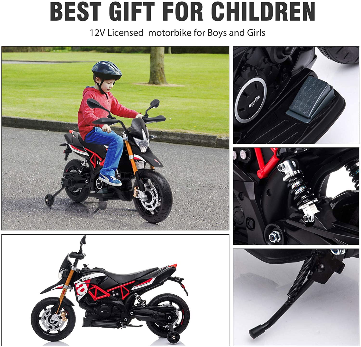 12V Kids Motorcycle Electric Ride-On Toy Car, Battery Operated Motorcycle for 2-6 Year Old 12V Kids Motorcycle Electric Ride-On Toy Car, Battery Operated Motorcycle for 2-6 Year Old