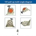 thumbnail image 4 of Recoil Starter Assembly for STIHL FS91 Starter 4180 190 4002 Replaces KM91 FS111 FS131 Hand Pull Cor., 4 of 5