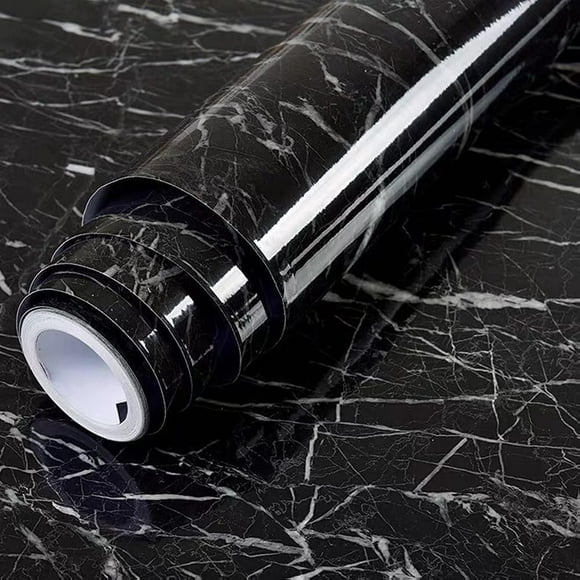 Papel pintado de mármol negro de Contact Paper Yancorp para pelar y pegar
