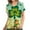 #2 Green, variant on Luxalzxs St Patricks Day Scrub Tops Women Stretchy Short Sleeve V-Neck Nursing Uniform Workwear Clover Graphic Green Scrubs with Pockets