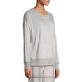 thumbnail image 2 of Secret Treasures Women's and Women's Plus Velour Long Sleeve Crew-Neck Pajama Top, 2 of 6
