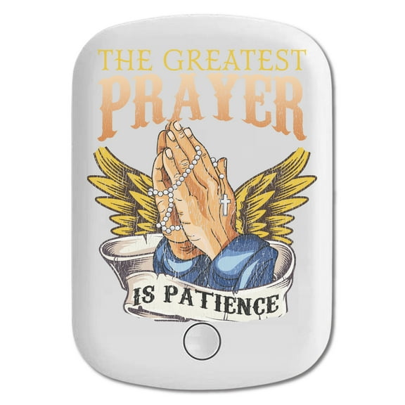 DistinctInk Magnetic Battery Pack, 5000 mAh Wireless Portable Charger with USB-C Cable, Compatible with MagSafe iPhone 14 / 13 / 12 Series - The Greatest Prayer Is Patience