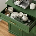 thumbnail image 6 of Kitchen Storage, Modern Floor-Standing Sideboard, Freestanding Cabinet Suitable for Living Room or Hallway, Green, 6 of 7