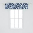 thumbnail image 2 of Floral Design Window Valance, Traditional Damask Flower Pattern Geometric Neutral Boho Artwork, Curtain Valance for Kitchen Bedroom with Rod Pocket, 54" X 18", Cobalt Blue and White, by Ambesonne, 2 of 2