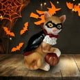 Halloween Dog Figurine Cute Dog Statues Set Resin Sculpture Decoration