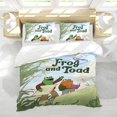 thumbnail image 5 of Frog and Toad-themed Bed Sheet Set Three Piece Set Comfortable And Skin Friendly Unique Design Home Decor Gifts For Family Friends fans54''x79''（135cm*200cm）, 5 of 6