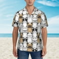 thumbnail image 4 of Lsque French Bulldog 2 pattern Hawaiian Shirt for Men, Unisex Summer Beach Casual Short Sleeve Button Down Shirts-X-Large, 4 of 9