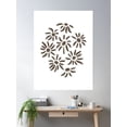 thumbnail image 2 of Florette Daisy Floral Pattern - Snow + Earth Poster Wall Art, Modern Wall Decor For Living Room Bedroom, 16x24 UNFRAMED, 2 of 3