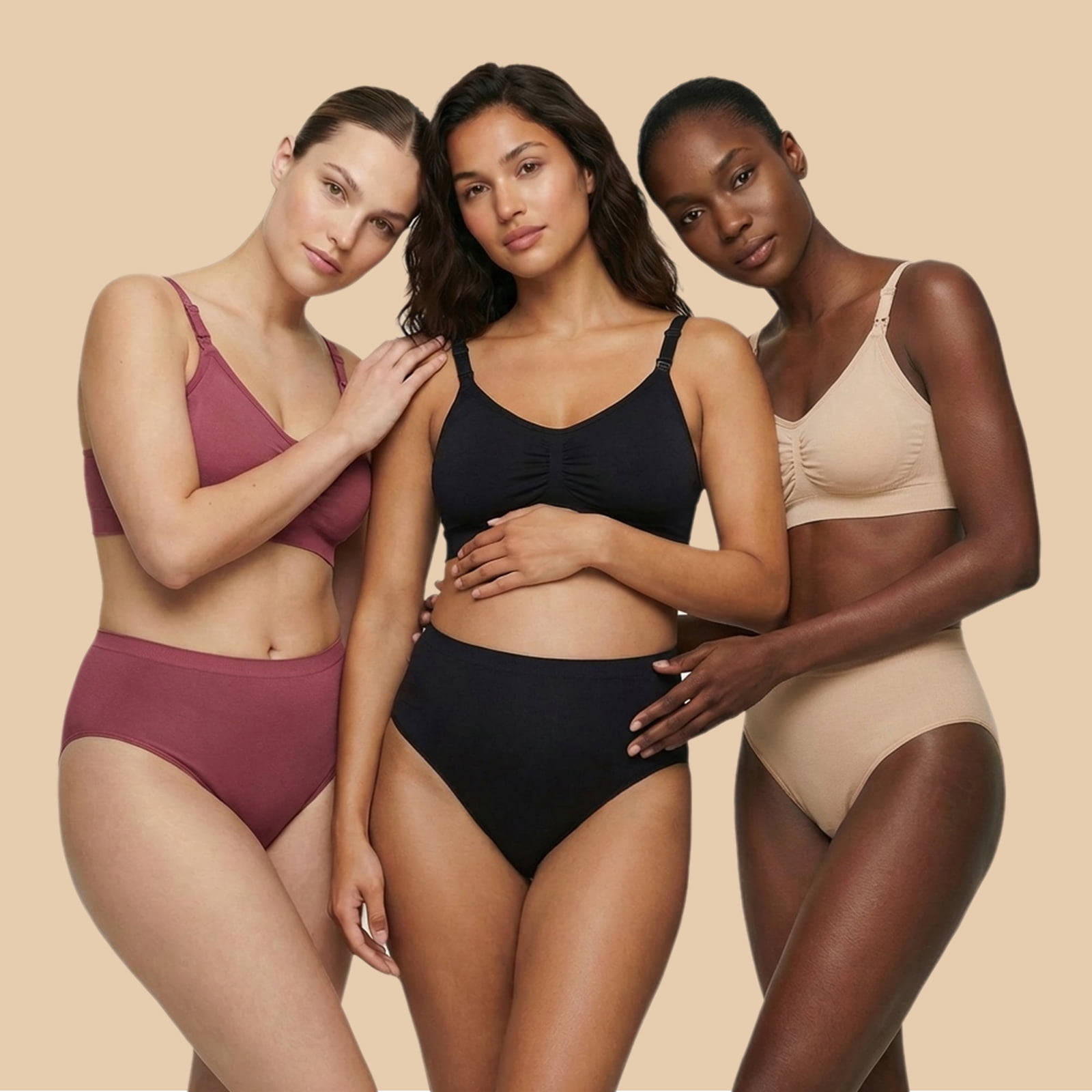 Under Control Plus Size Wireless Nursing Bra Full Coverage 4-Pack S Size