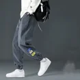 thumbnail image 3 of Pantalones casuales punk para hombre, pantalones harén holgados de otoño e invierno para hombre, ropa de pana suelta, ropa de calle de bajo precio, estilo vintage Y2k, 3 of 5