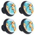 thumbnail image 2 of 4 Pcs Giraffe Knobs for Kitchen Cabinet Cupboard Dresser Bookcase Drawer Pulls Handles Round Home Decor, 2 of 8
