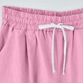 thumbnail image 4 of Jovati Women Summer Casual Cotton Shorts Drawstring Comfy Elastic Waist Shorts Summer Pull On Short with Pockets, 4 of 5