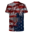 thumbnail image 4 of qucoqpe Mens American Flag T-Shirt Patriotic Vintage Shirts 4th of July Short Sleeve Hipster Tee Shirt on Clearance, 4 of 5