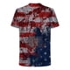 thumbnail image 4 of Hombres Casual cuello redondo Popular 3D bandera digital impresión pulóver Fitness deportes pantalones cortos mangas camiseta blusa Pompotops  oipoqjl32507, 4 of 4