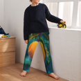 thumbnail image 5 of Yiaed Mango In The Rain Print Teenagers' Lounge Pants, Loose PJ Bottoms, Long Pajama Pants for Men-Small, 5 of 6