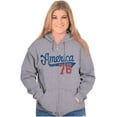 thumbnail image 3 of Vintage America 76 USA Patriot Zip Up Hoodie Men's Women's Brisco Brands S, 3 of 6
